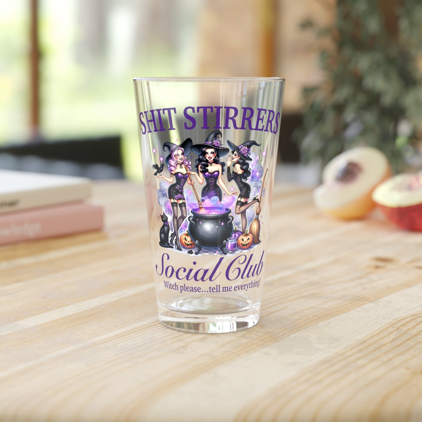 Shit Stirrer Social Club Pint Glass, 16oz