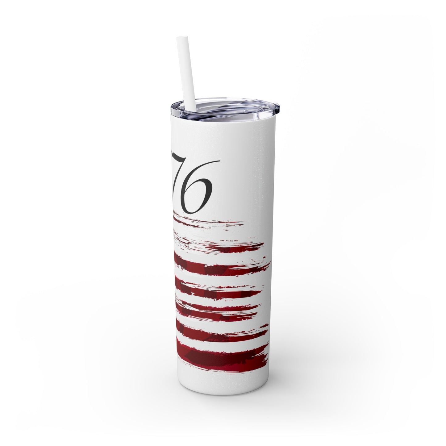 1776 American Flag Tumbler with Straw, 20oz