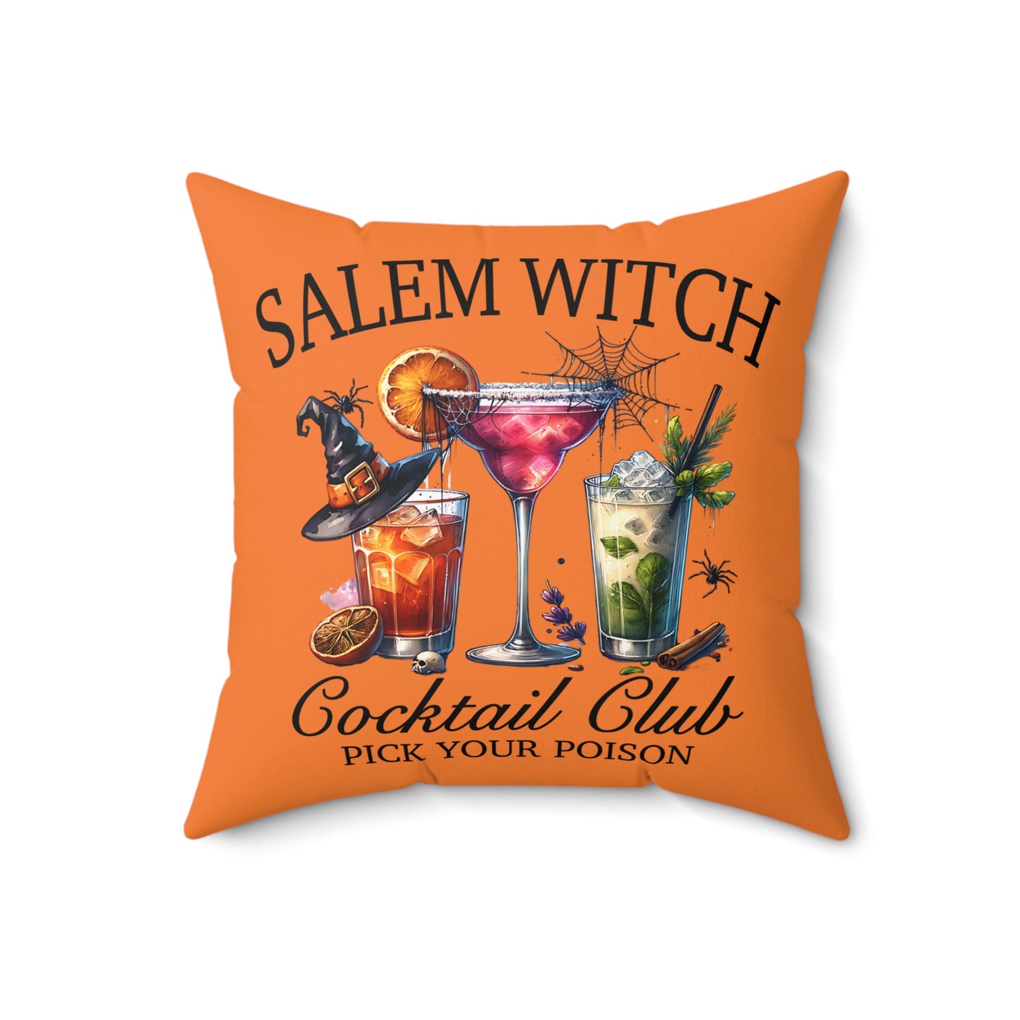 Salem Witch Social Club Square Pillow