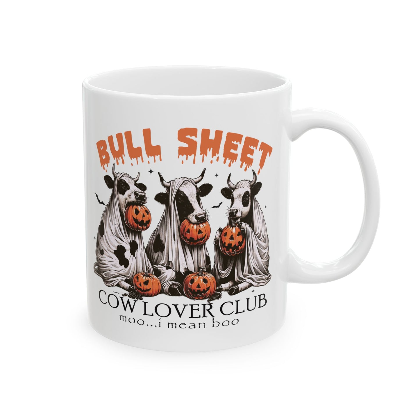 Bull Sheet Cow Lover Club Ceramic Mug, (11oz, 15oz)