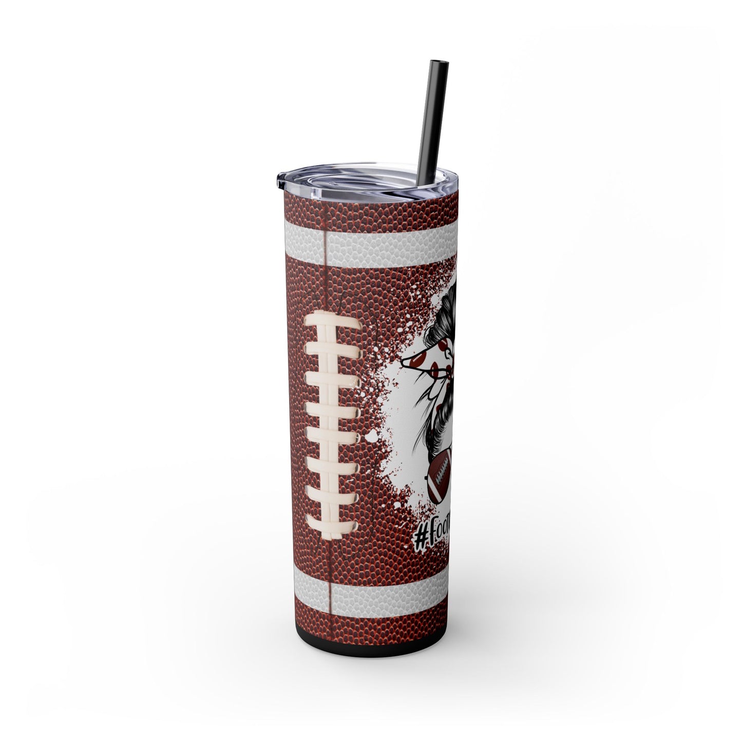 Football Mom Tumbler with Straw, 20oz