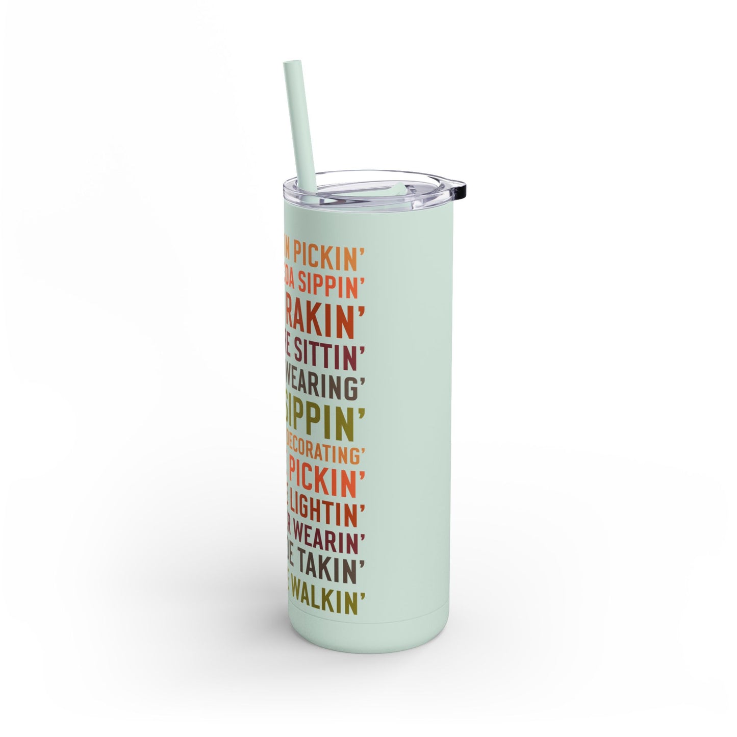 Fall Vibes Skinny Matte Tumbler, 20oz