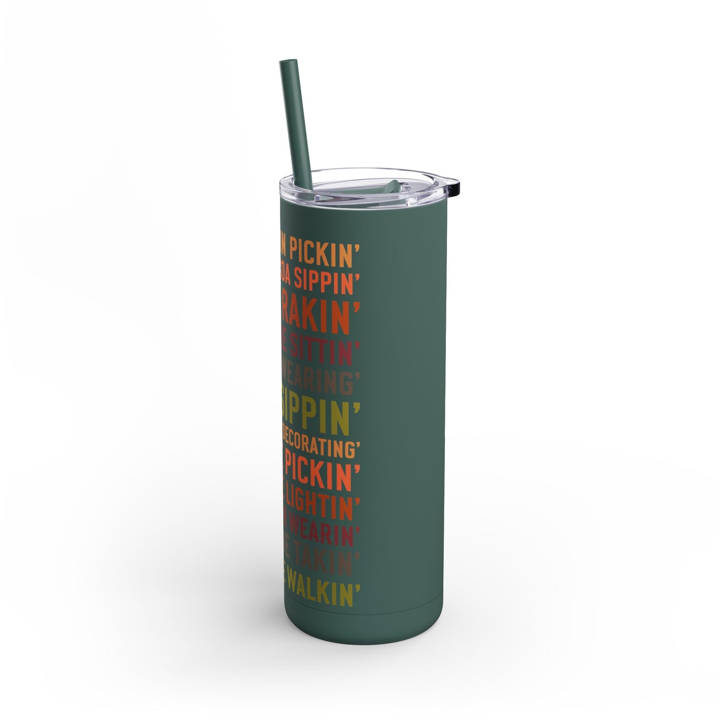 Fall Vibes Skinny Matte Tumbler, 20oz