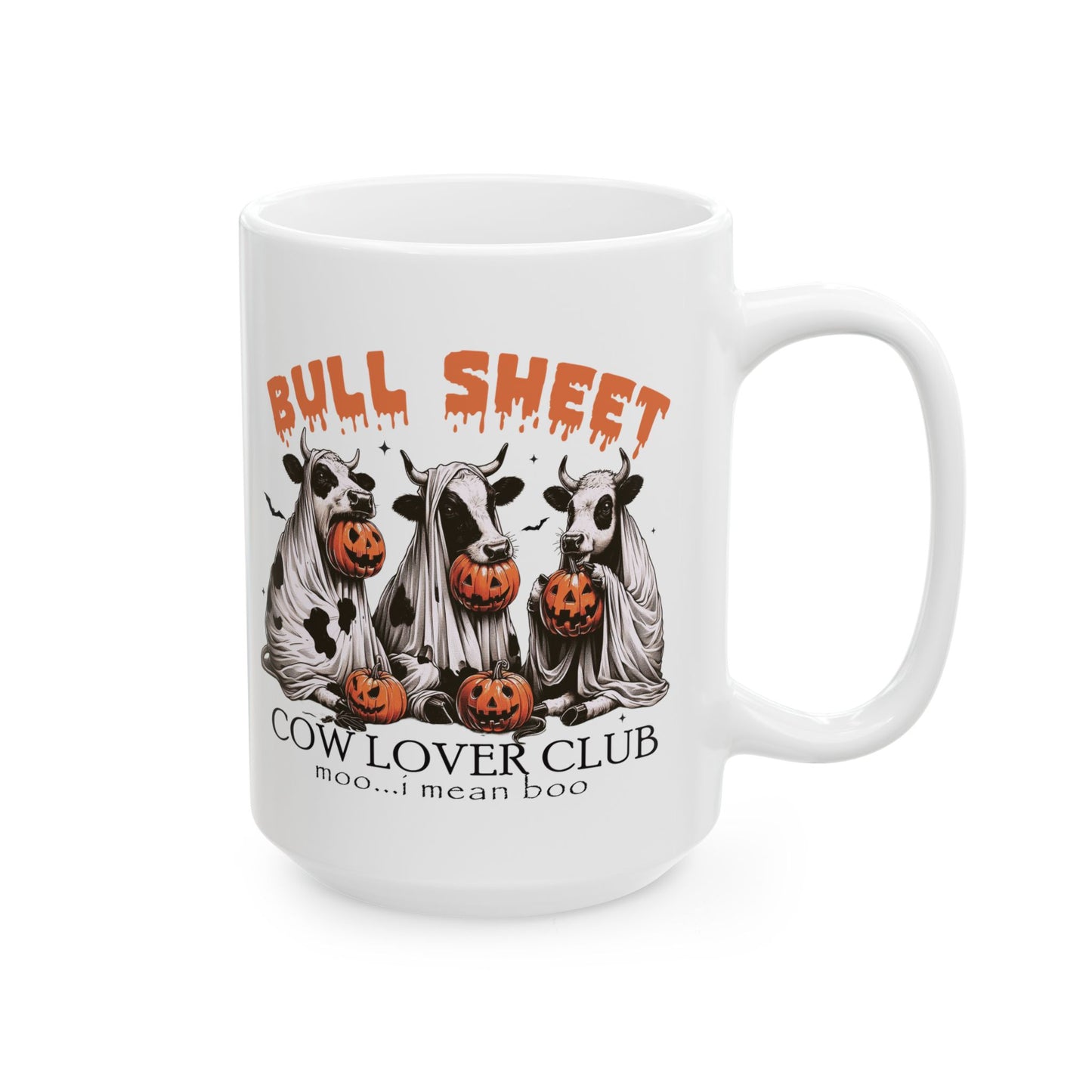 Bull Sheet Cow Lover Club Ceramic Mug, (11oz, 15oz)