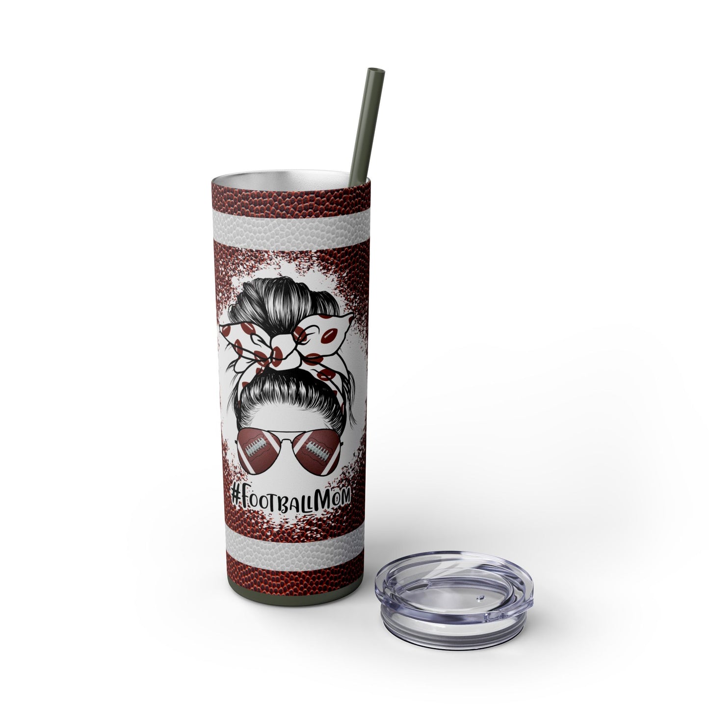 Football Mom Tumbler with Straw, 20oz