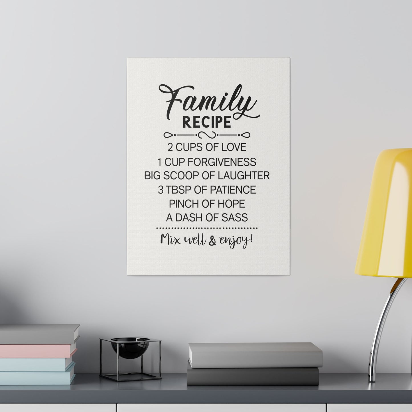 Family Recipe Matte Canvas