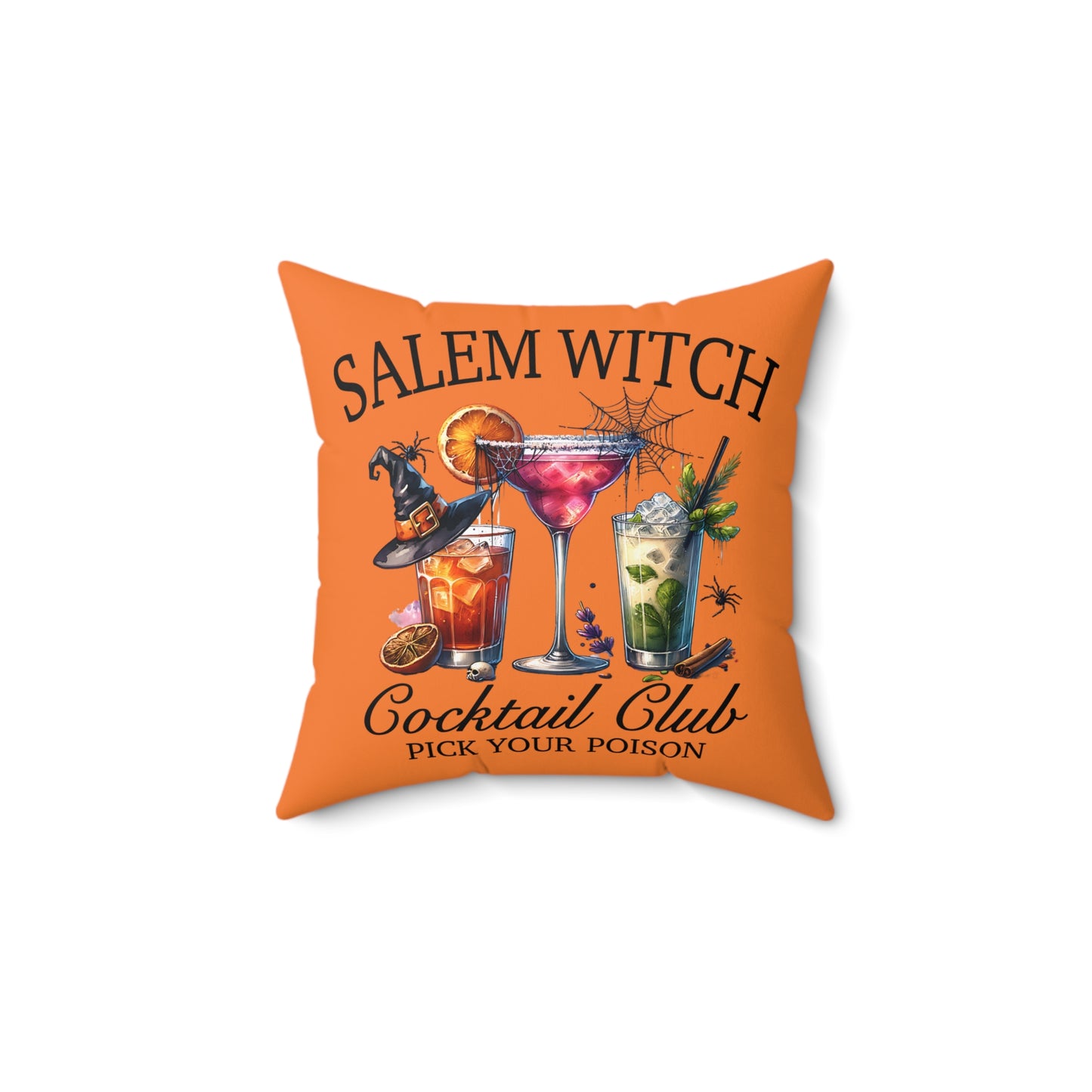 Salem Witch Social Club Square Pillow