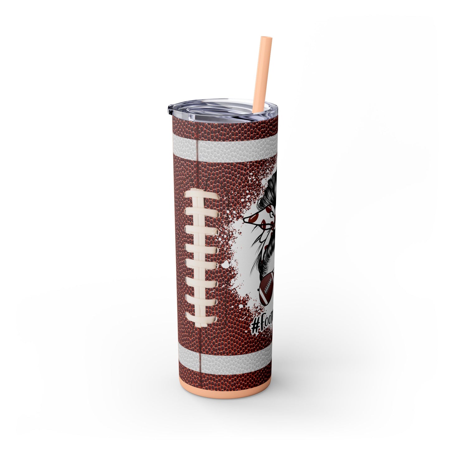 Football Mom Tumbler with Straw, 20oz