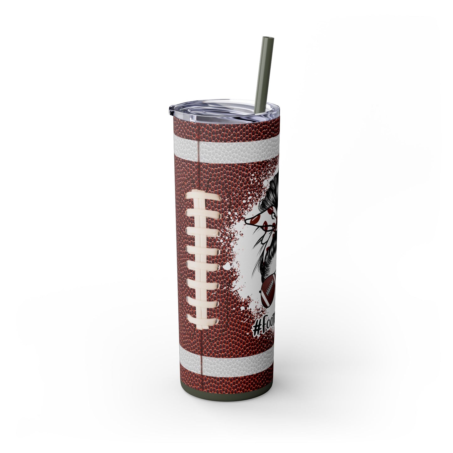 Football Mom Tumbler with Straw, 20oz