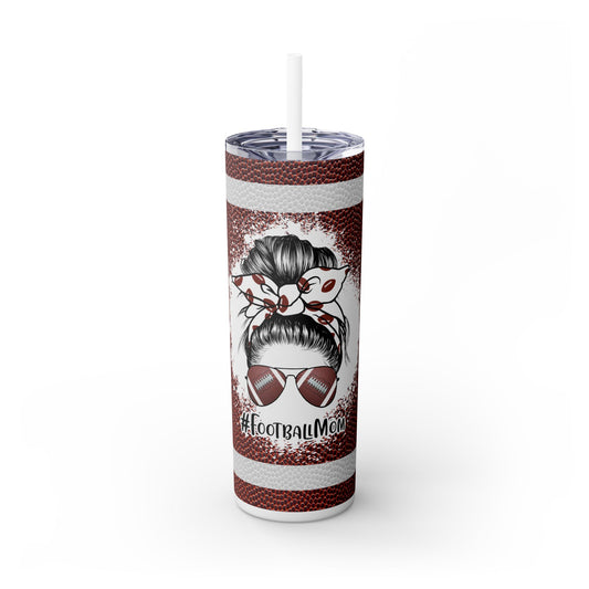 Football Mom Tumbler with Straw, 20oz