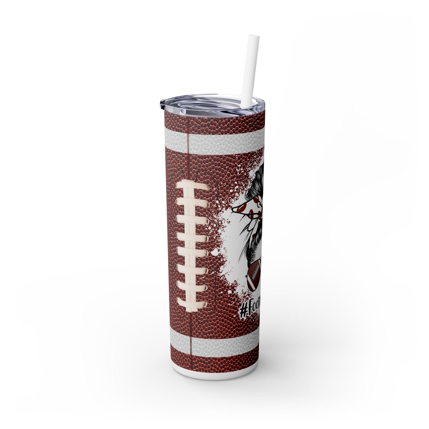 Football Mom Tumbler with Straw, 20oz