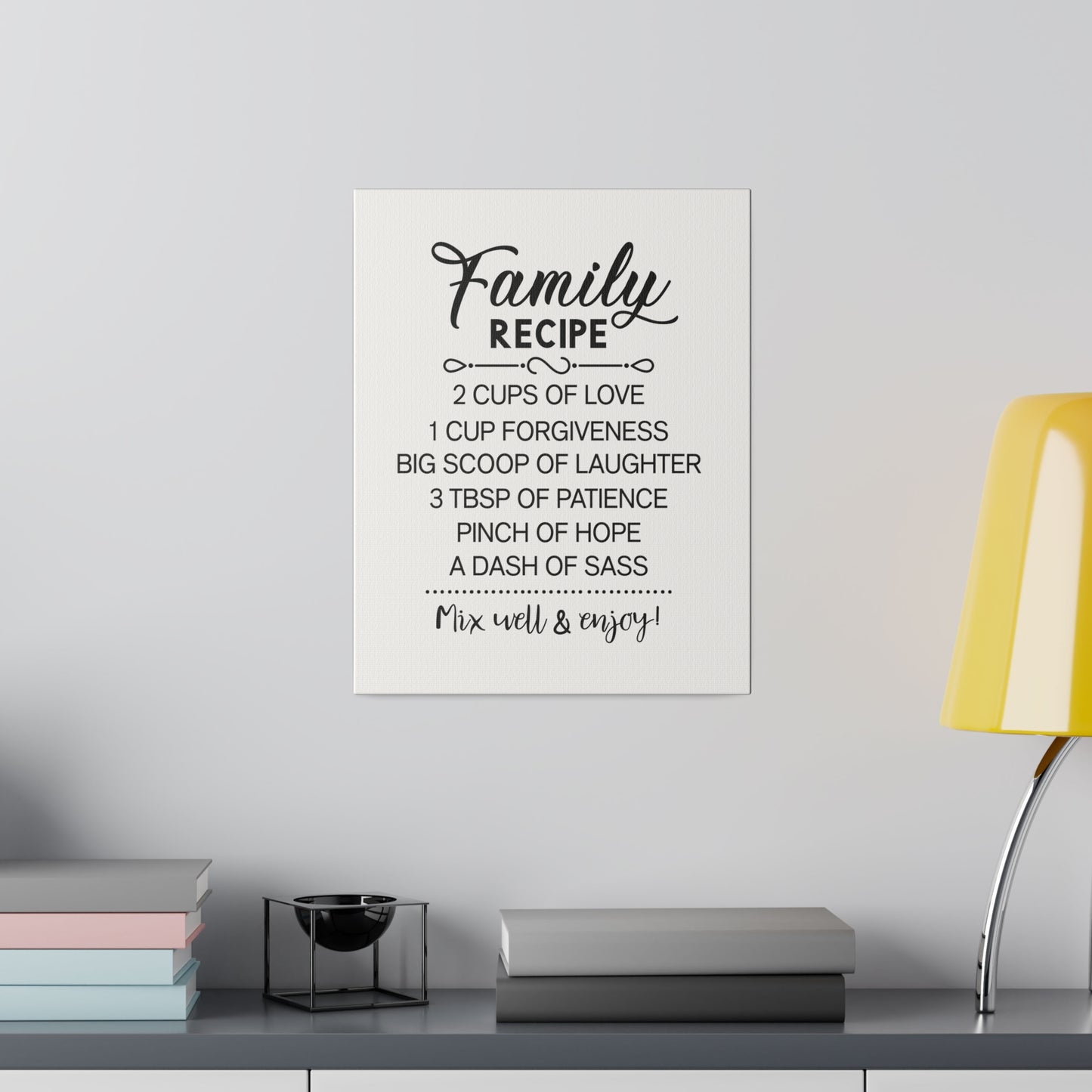 Family Recipe Matte Canvas