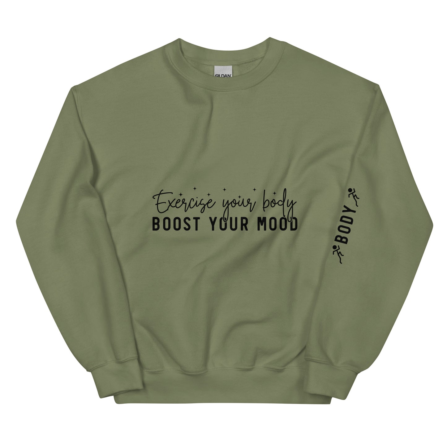 Exercise you Body Boost you Mood Crewneck